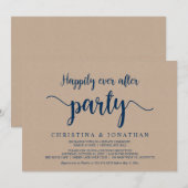 Invitation Fête de bonheur éternel, évasion amoureuse Brown K (Devant / Derrière)