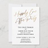 Invitation Fête de bonheur éternel Or Typographie élégante (Devant)