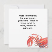 Invitation Fête de boue de langouste (Dos)