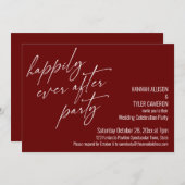 Invitation Fête de Bourgogne "Joyeux À Jamais" Réception (Devant / Derrière)