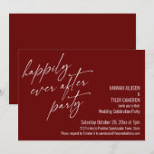 Invitation Fête de Bourgogne "Joyeux Pour Toujours" Réception (Devant / Derrière)