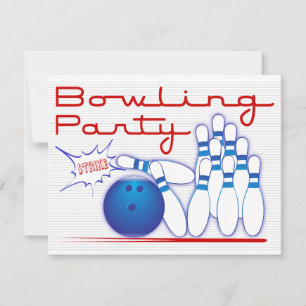 Invitation Fête de bowling