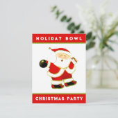 Invitation Fête de bowling de Noël (Debout devant)