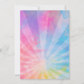Invitation Fête de Bowling Rose Fille Tie Dye (Dos)