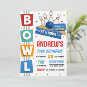 Invitation Fête de Bowling sur Mesure (Debout devant)