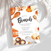 Invitation Fête de brunch à l'aquarelle moderne