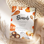 Invitation Fête de brunch à l'aquarelle moderne