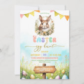 Invitation Fête de Brunch Chasse aux Oeufs de Pâques (Devant)
