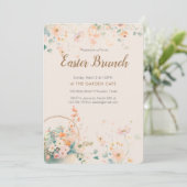 Invitation Fête de Brunch de Pâques (Debout devant)