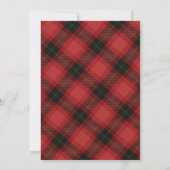 Invitation Fête de Brunch Flanel Noir Rouge Plaid Noël (Dos)