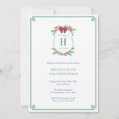 Invitation Fête de brunch pour jeunes mariés à thème aquarell (Devant)