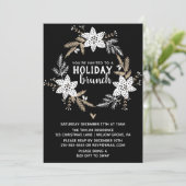 Invitation Fête de Brunch Rustique Floral (Debout devant)