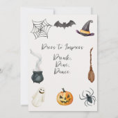 Invitation Fête de bureau annuelle drôle d'Halloween (Dos)