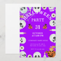 Fête de bureau Halloween Classique Violet Électriq