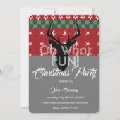 Invitation Fête de bureau Pull de Noël Cerf Pull Moche (Devant)