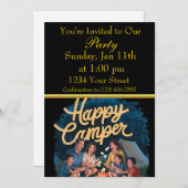 Invitation Fête de camping (Devant / Derrière)