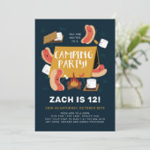 Invitation Fête de camping idiote (Debout devant)