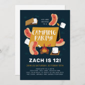 Invitation Fête de camping idiote (Devant / Derrière)