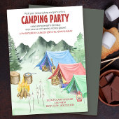 Invitation Fête de Camping Sleepover Aventure Anniversaire