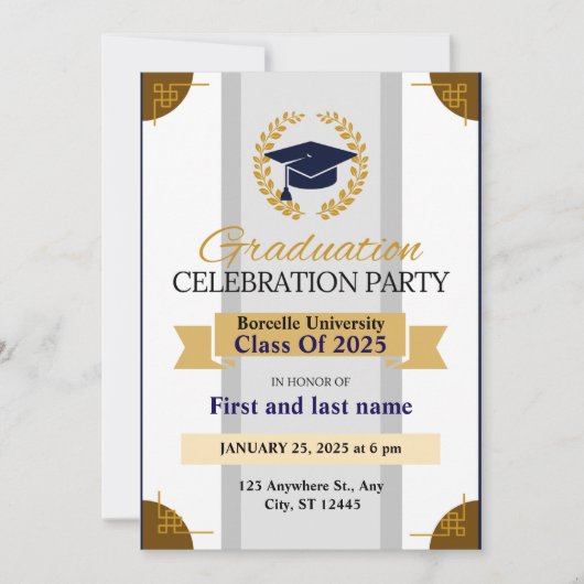 INVITATION FÊTE DE CÉLÉBRATION (Devant)