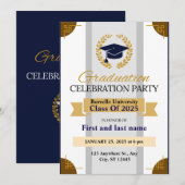 INVITATION FÊTE DE CÉLÉBRATION (Devant / Derrière)