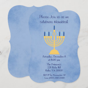 Invitation Fête de célébration de Hanoukka
