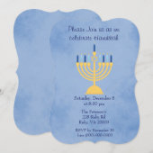 Invitation Fête de célébration de Hanukkah (Devant / Derrière)