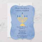 Invitation Fête de célébration de Hanukkah (Devant)