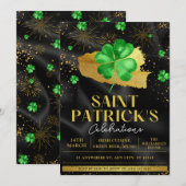 Invitation Fête de célébration de la Saint-Patrick Verte & Do (Devant / Derrière)