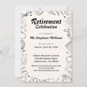 Invitation Fête de célébration de l'enseignant à l'école de r (Devant)