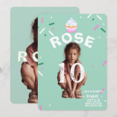 Invitation Fête de célébration des doubles chiffres (Devant / Derrière)