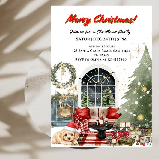 Invitation Fête de célébration des Fêtes