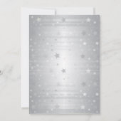 Invitation Fête de célibataire Art Déco Argent Noir (Dos)