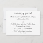 Invitation Fête de célibataire en calèche (Dos)