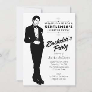 Invitation Fête de célibataire rétro élégant