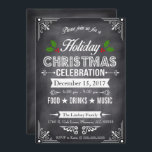 Invitation Fête de Chalkboard<br><div class="desc">Invitation vos amis et votre famille à votre fête de vacances avec cette élégante Invitation. Doté de Christmas Holly, d'élégants Coins Décoratifs et Dividers et sur un arrière - plan en damier noir. Pour plus de personnalisation, cliquez sur le bouton "Customiser" et utilisez notre outil de conception pour modifier ce...</div>