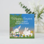 Invitation Fête de chasse aux oeufs de Pâques (Debout devant)