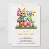 Invitation Fête de chasse aux oeufs de Pâques du printemps mo (Devant)