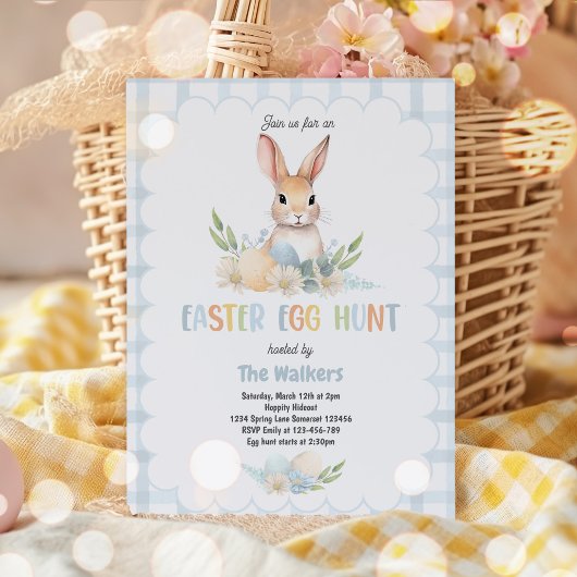 Invitation Fête de chasse aux oeufs de Pâques Fête de chasse