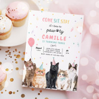 Fête de chaton Pawty Kitty Chat Anniversaire