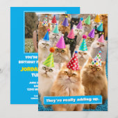 Invitation Fête de chats (Devant / Derrière)