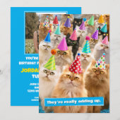 Invitation Fête de chats (Devant / Derrière)