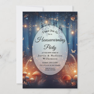 Invitation Fête de Chauffage de Maison avec des Lumières de F