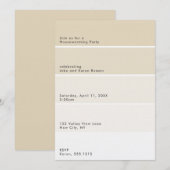Invitation Fête de Chauffage Maison Beige Nuance de Peinture (Devant / Derrière)