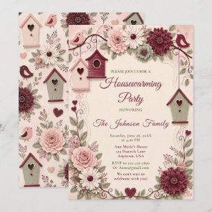 Invitation Fête de Chauffage Maison Bourgeois Sage