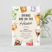 Invitation Fête de Chauffage Maison Moderne (Debout devant)