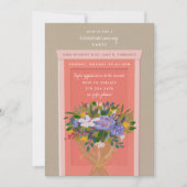 Invitation Fête de chauffe-maison à portes roses illustrée (Devant)