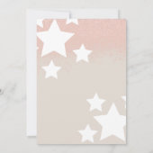 Invitation Fête de Cheerleading Anniversaire Étoiles Roses  (Dos)