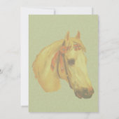 Invitation Fête de cheval de l'exposition d'art vintage (Dos)