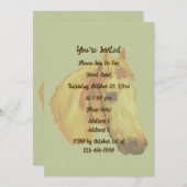 Invitation Fête de cheval de show d'art vintage (Devant / Derrière)